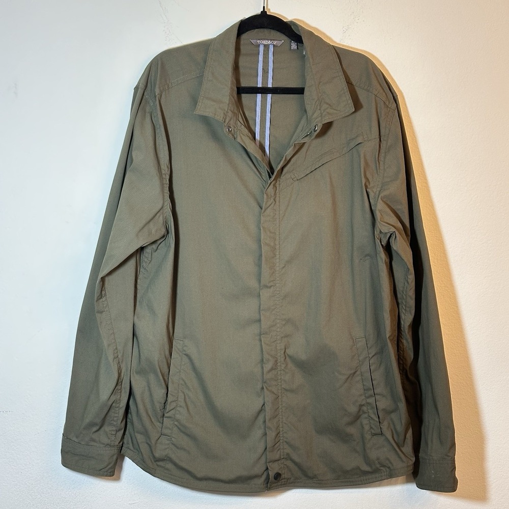 Toad&Co Men's XL Transverse ShirtJacket Full Zip Olive Green Lightweight Shacket